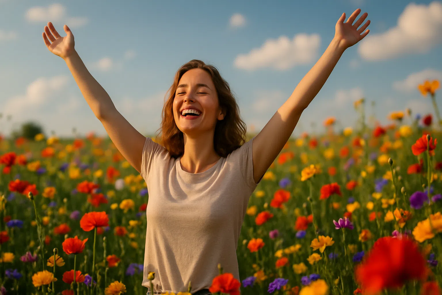découvrez l'histoire inspirante d'une jeune femme qui, sans l'aide d'un tuteur, s'épanouit et illumine l'été de mille éclats floraux. un récit poétique de liberté et de beauté.